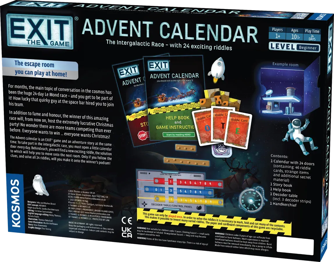 Kosmos EXIT Advent Calendar Intergalactic Race escape
