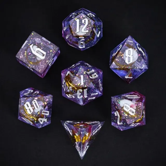 Dragon's Lair Purple Ribbon rollspeltärningar 7 tärningar