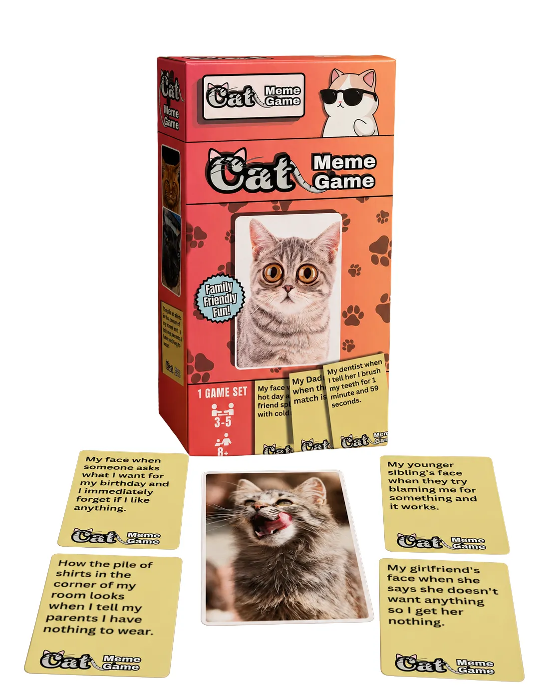 Wilder Games Cat Meme Game partyspel 90 kort