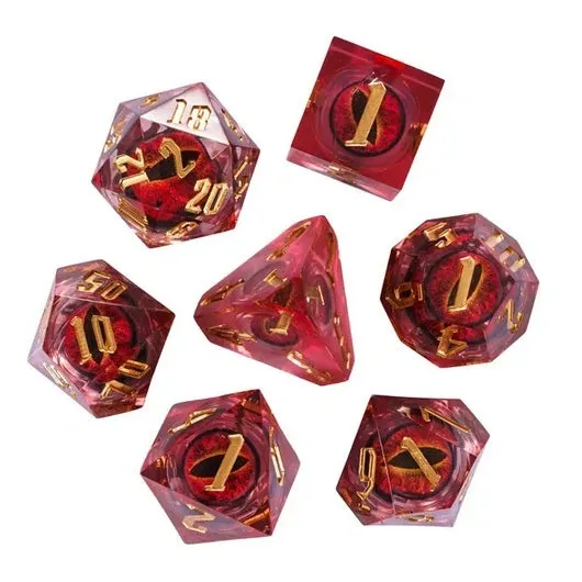 Dragon's Lair A Role Playing Dice Set Red Eye Liquid Core tärningsset