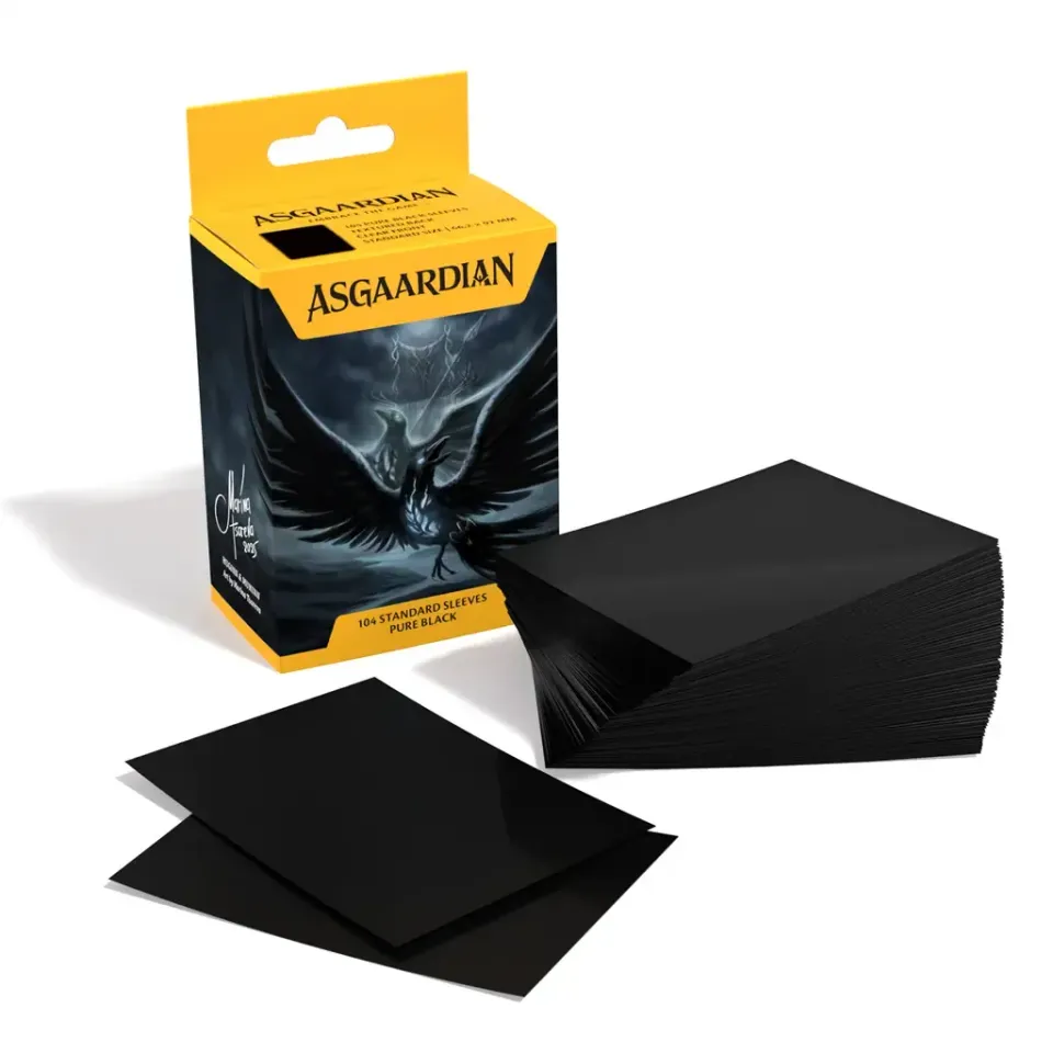Asgaardian Pure Black Standard kortskydd 104-pack svarta