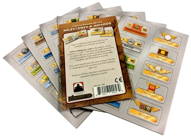Terraforming Mars Milestones & Awards expansion 70 brickor