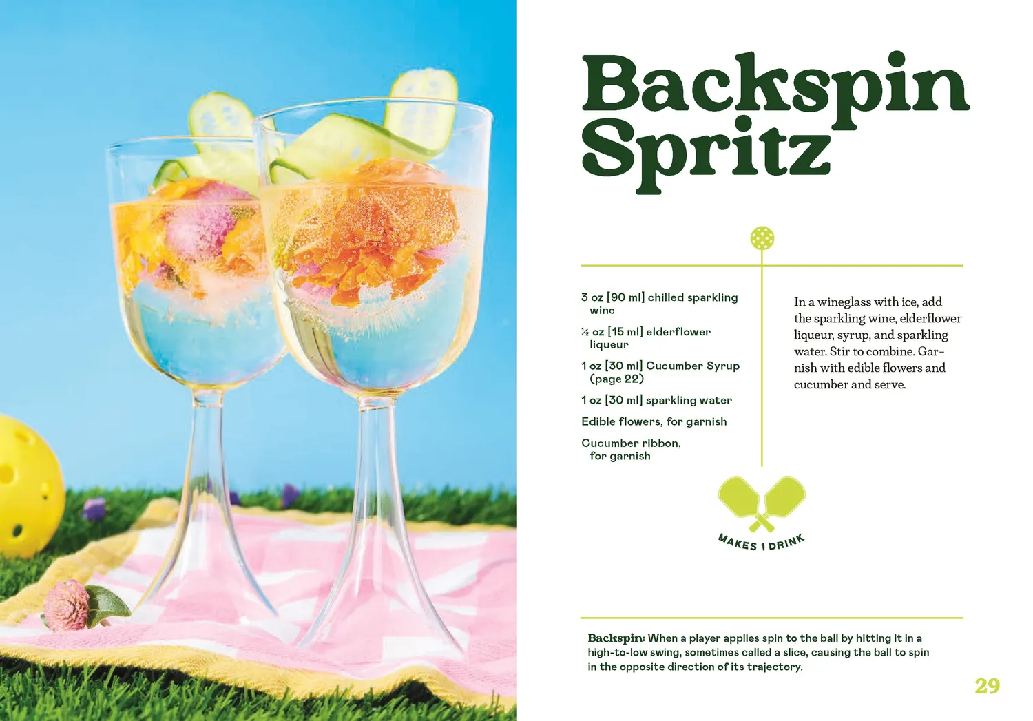 Games Room Dinks and Drinks drinkbok pickleball 42 recept