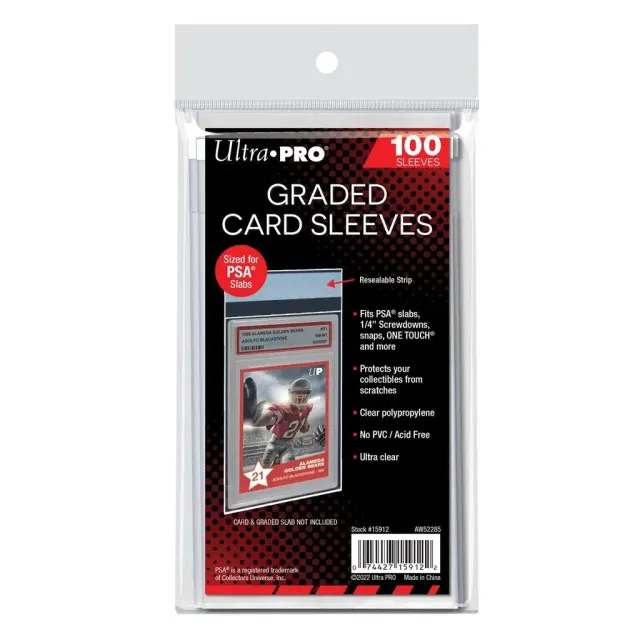 UltraPro Graded Resealable kortfickor PSA 100-pack klar