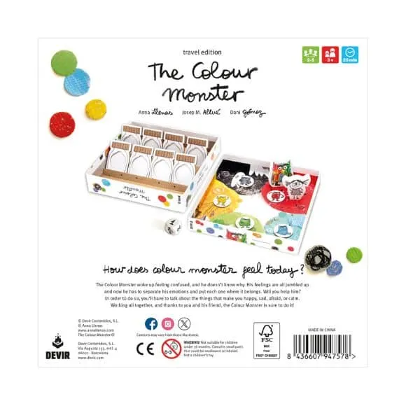 Kosmos Colour Monster Travel känslospel 2–5 spelare