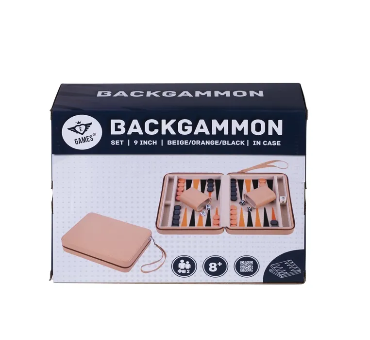Engelhart Backgammon 9 resespel beige dragkedja