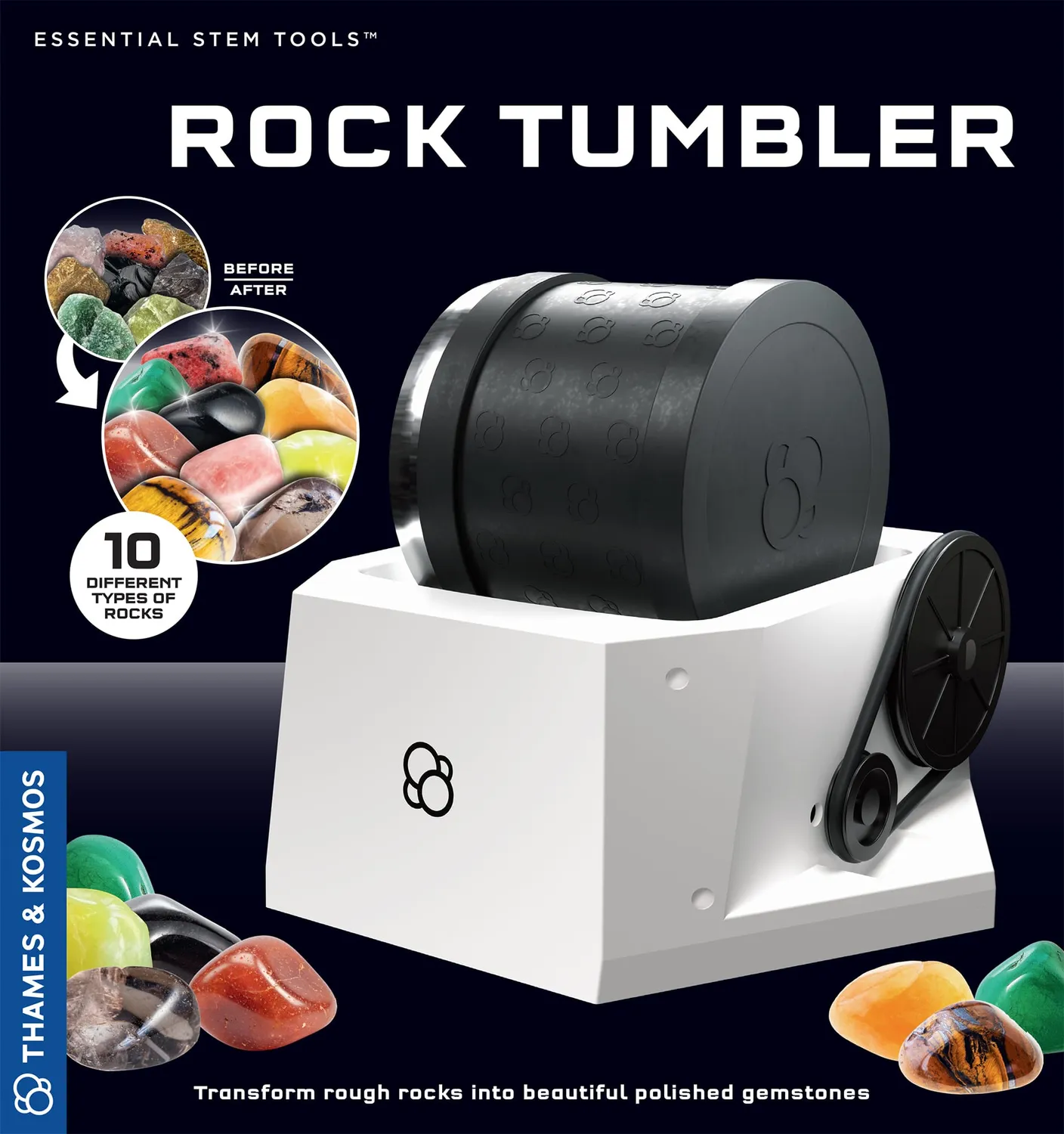 Thames & Kosmos Rock Tumbler stentrumlare 450 g med ädelstenar