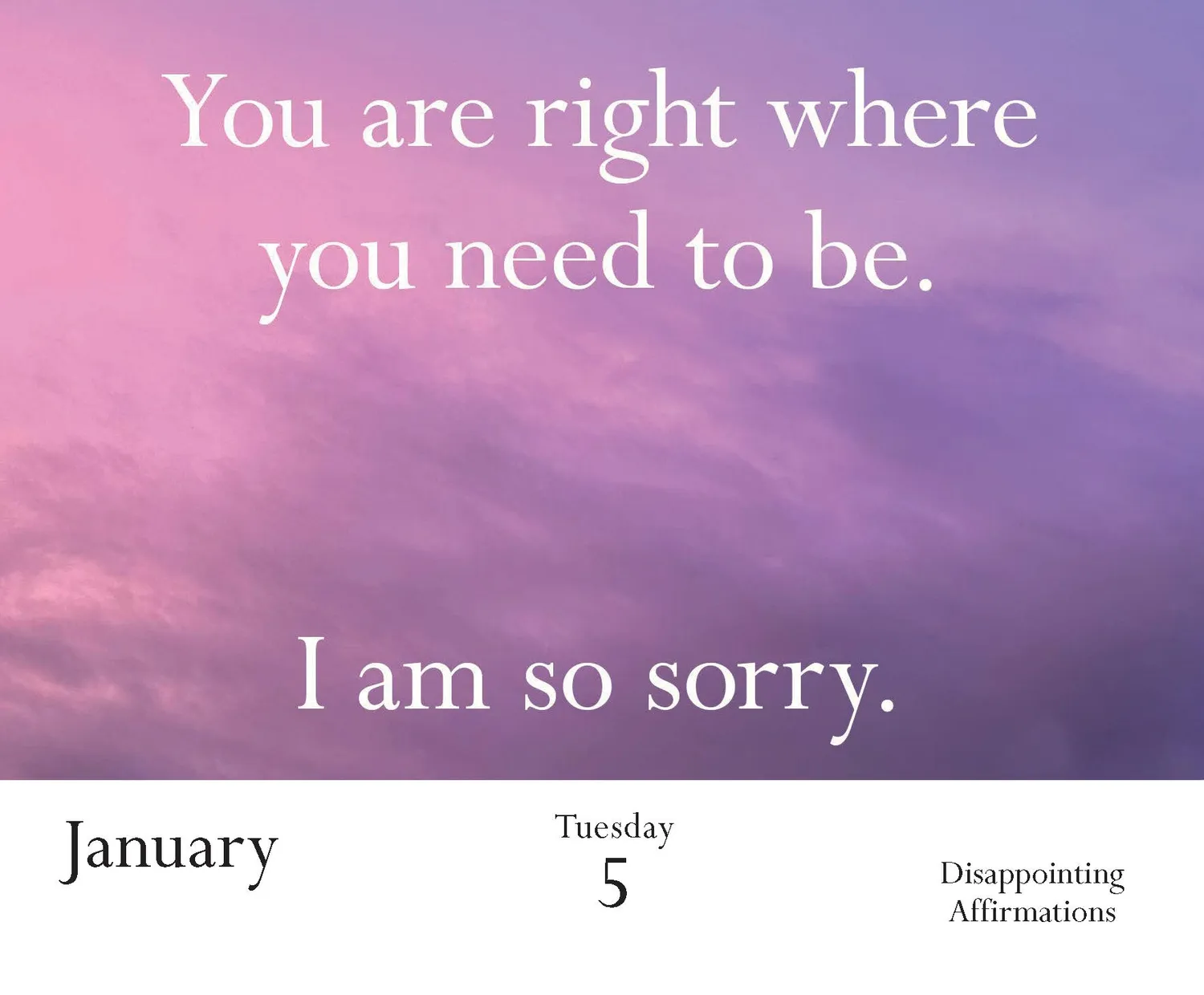 Games Room Disappointing Affirmations dagkalender 2027