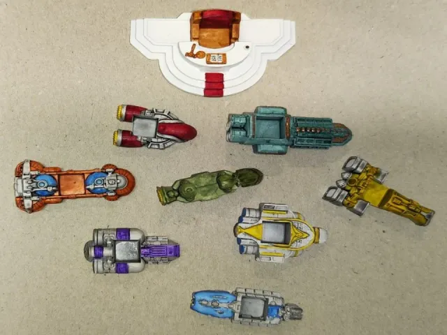 Terraforming Mars Trade Fleets figurer 8-pack målade