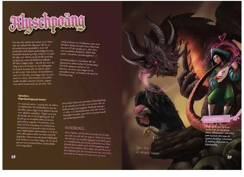 Dragon's Lair Min faders svärd rollspel svenska regler humor