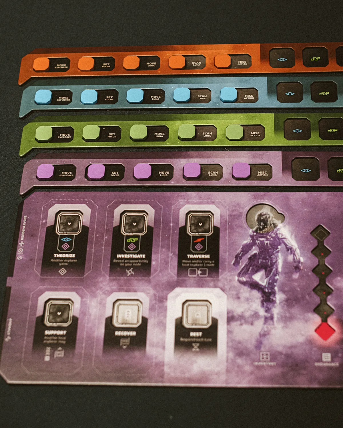 Orange Nebula Unsettled Action Trackers speltillbehör 4-pack