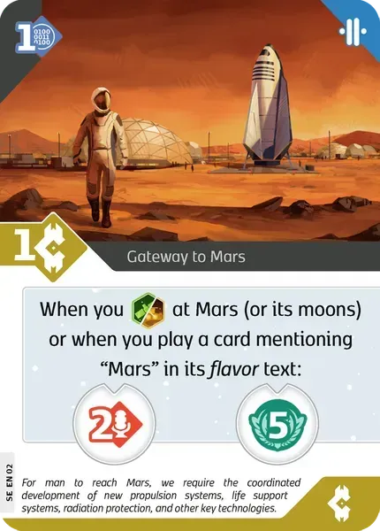 Dragon's Lair SETI Gateway to Mars promokort marsbonus