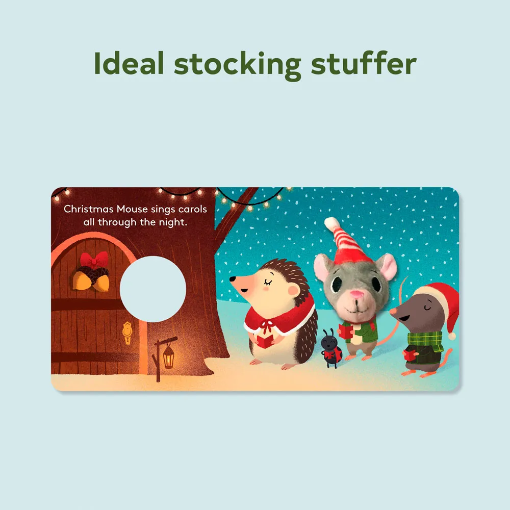 Games Room Christmas Mouse Finger Puppet Book pekbok baby