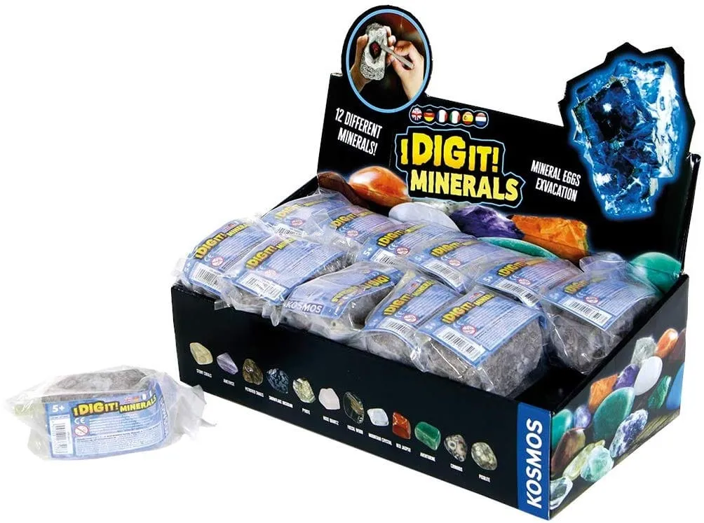 Kosmos I Dig It! Minerals grävset 24-pack äkta mineraler