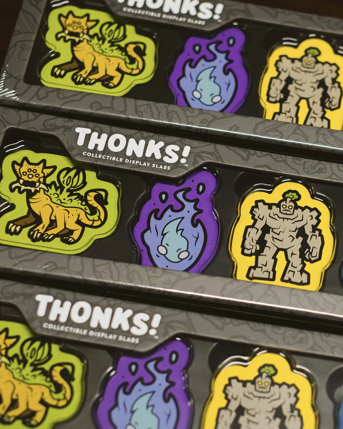 Orange Nebula Thonks Set 01 samlarfigurer 5-pack trä