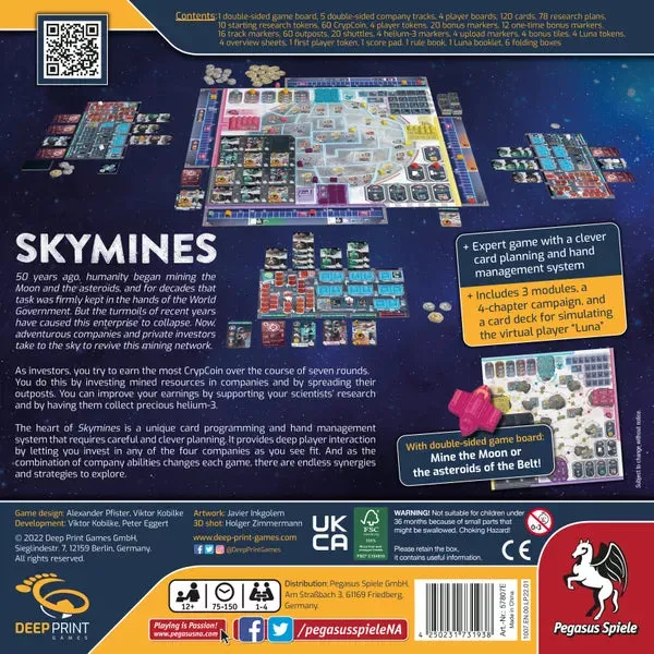 Dragon's Lair Skymines brädspel strategi 1-4 spelare