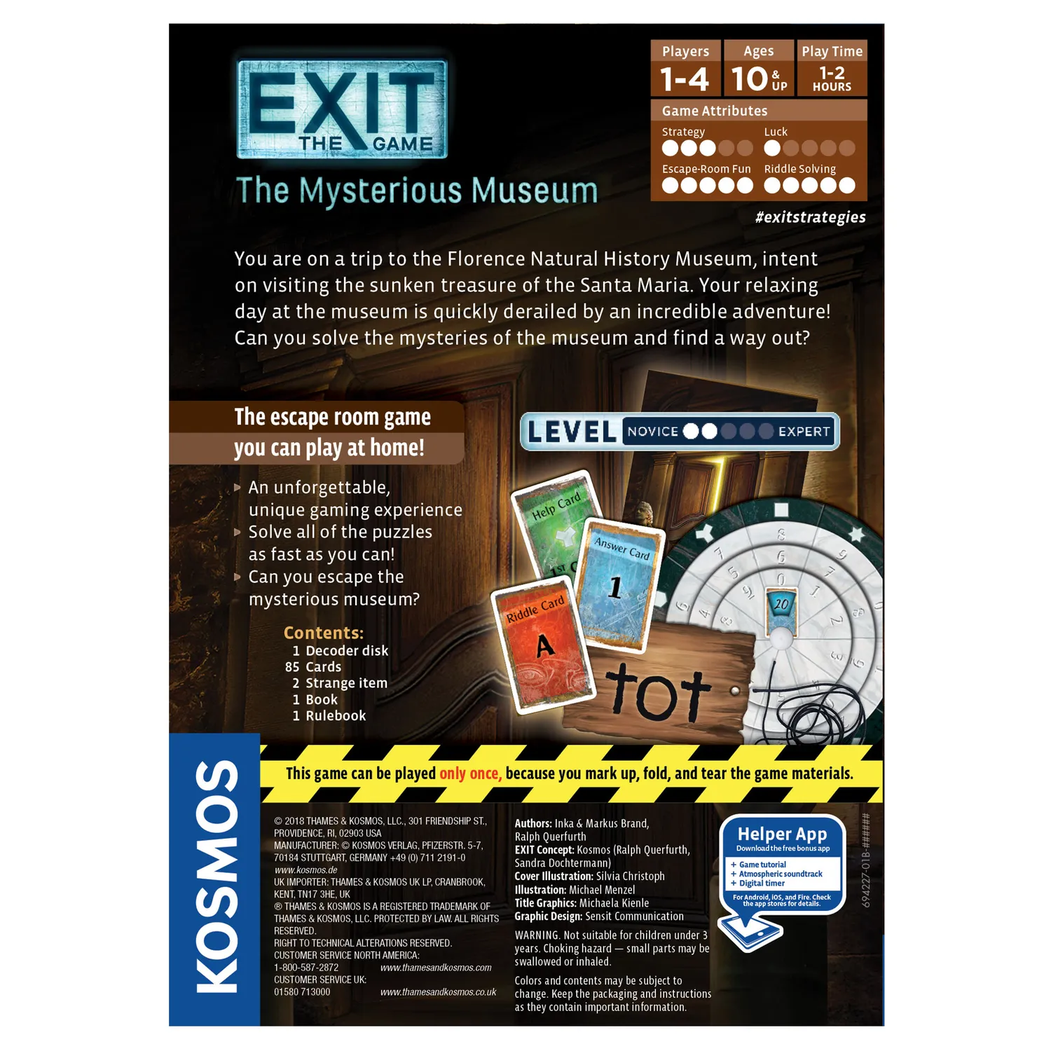 Kosmos Exit Mysterious Museum sällskapsspel nivå2