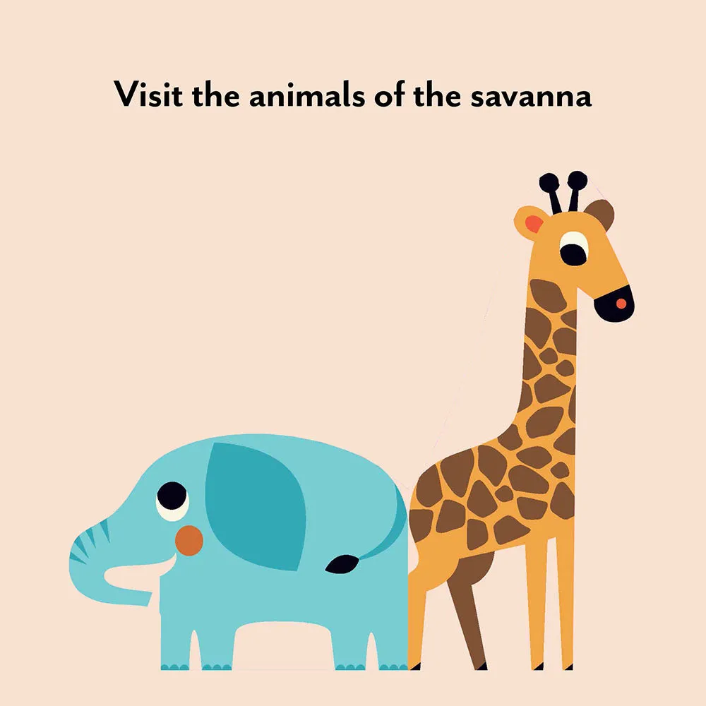 Games Room Bookscape Wild Animals pekbok savann