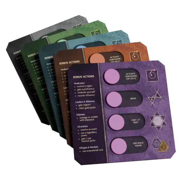 Orange Nebula Vindication Action Trackers speltillbehör 5-pack trämarkörer