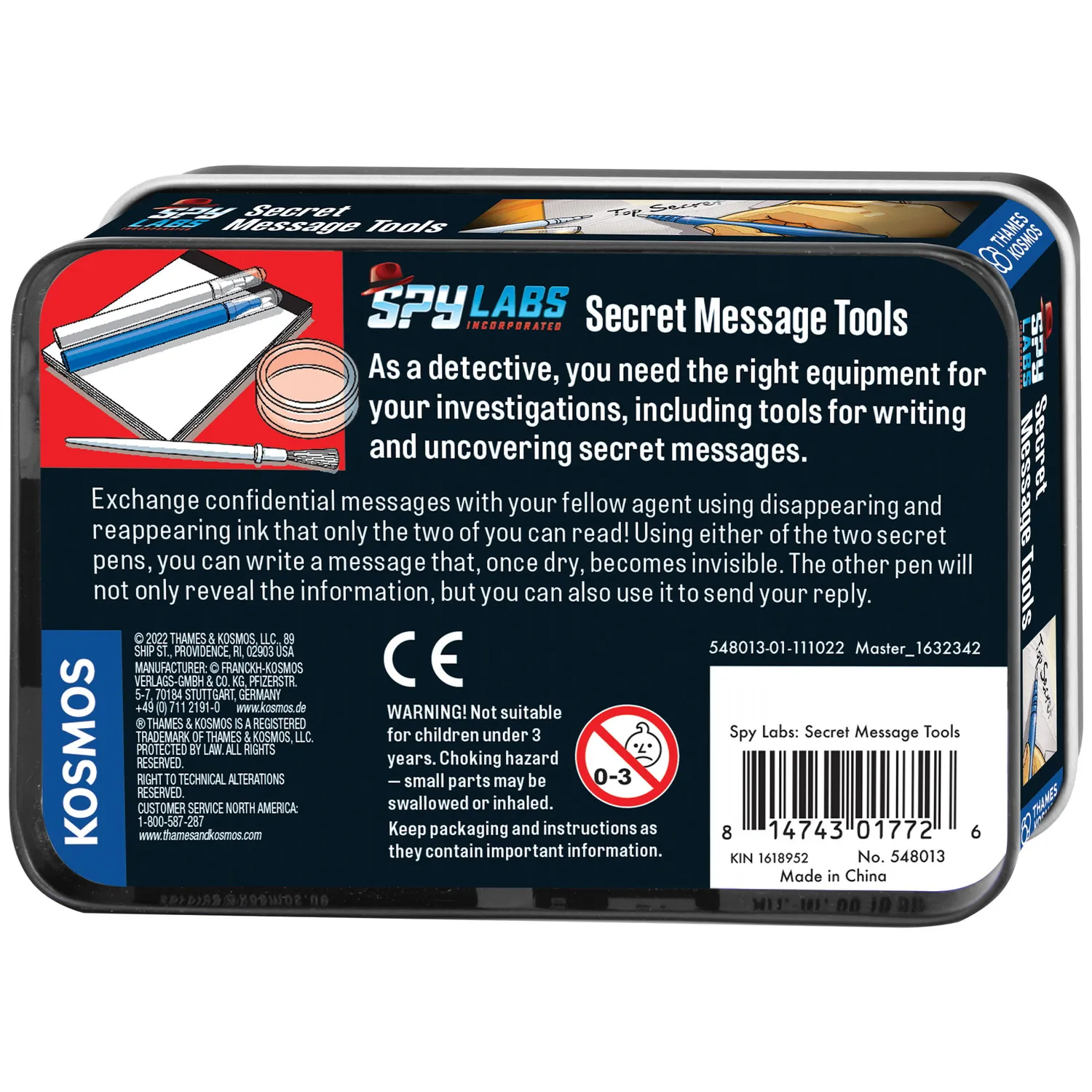 Kosmos Spy Labs Secret Message Tools spionpennor 2-pack