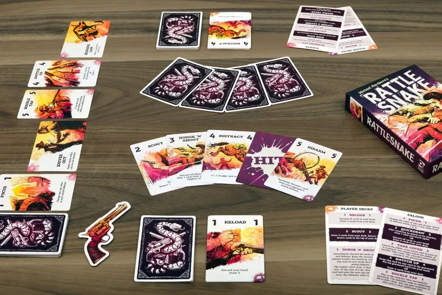 Rattlesnake kortspel 2 spelare western-duell