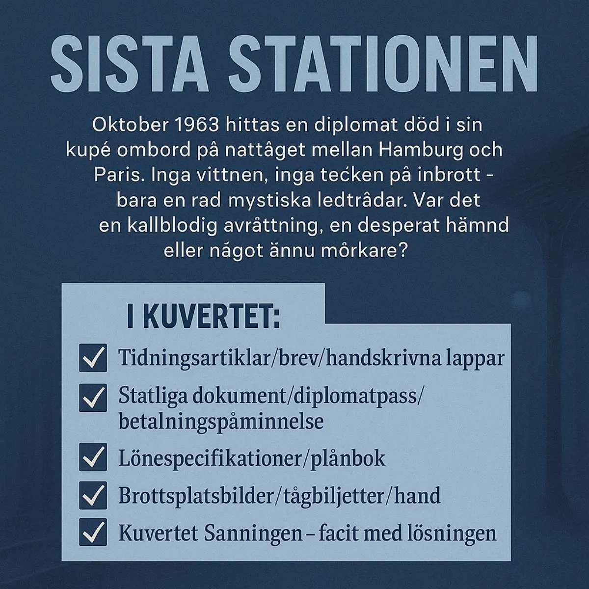 Detective Minds Sista Stationen deckarspel svårighet 4 av 5
