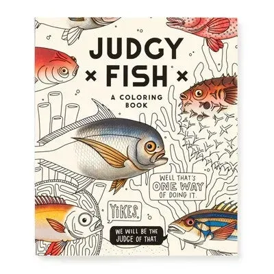 Judgy Fish Coloring Book målarbok 80 sidor humor fiskar