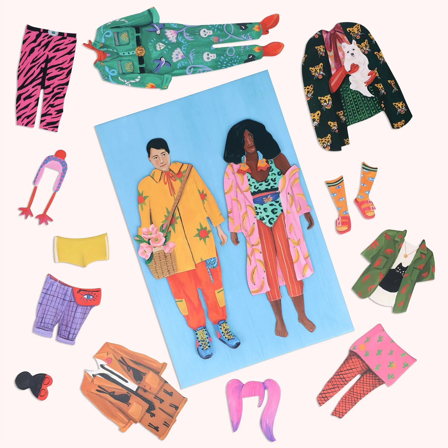 Games Room Fearless Fashion Magnetic Dolls magnetdockor 48 delar