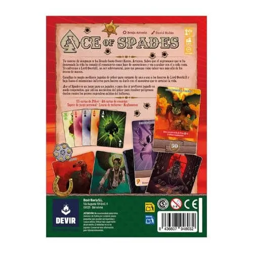 Kosmos Ace of Spades kortspel solo 1-2 spelare