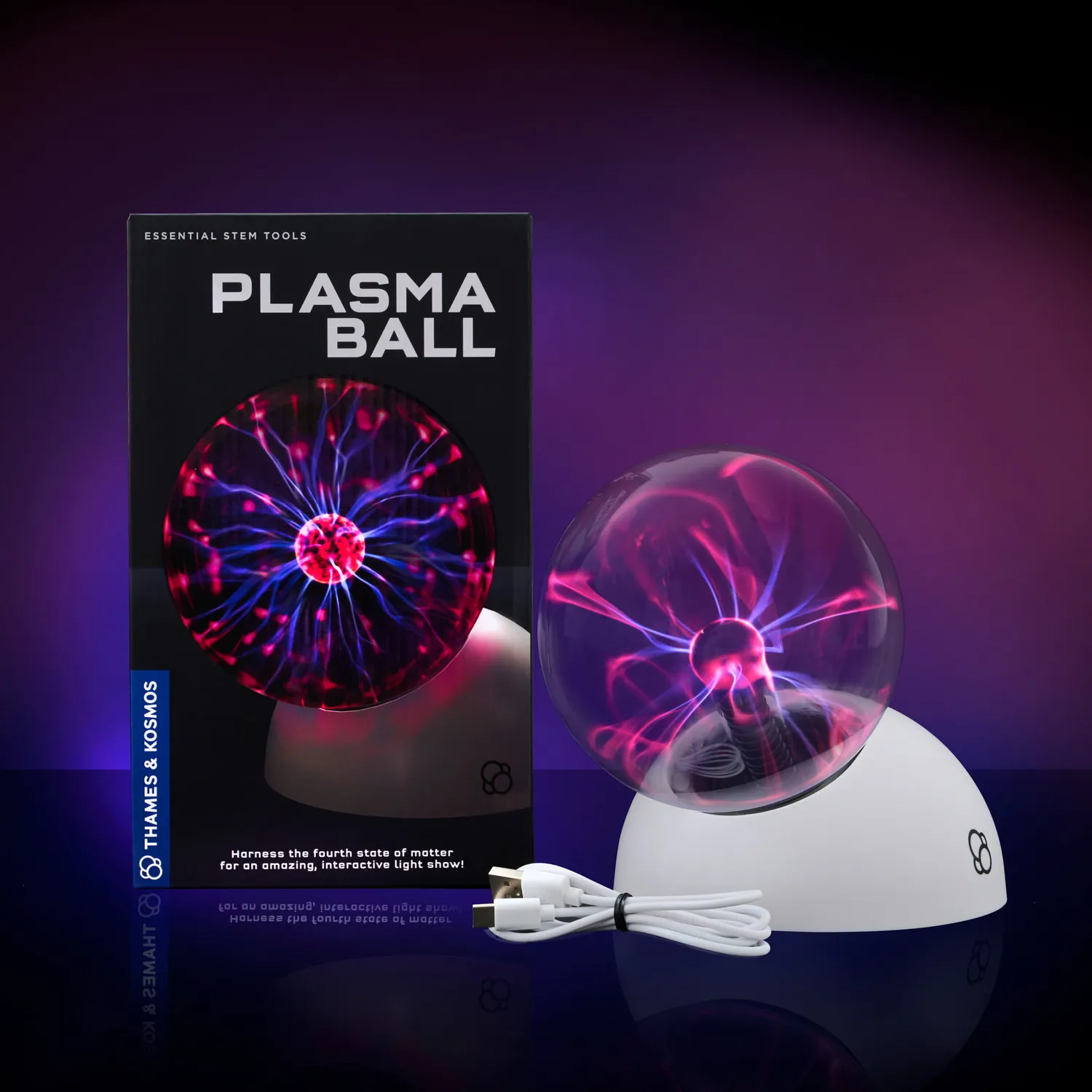 Kosmos Games Plasma Ball plasmaboll lampa ljudstyrd