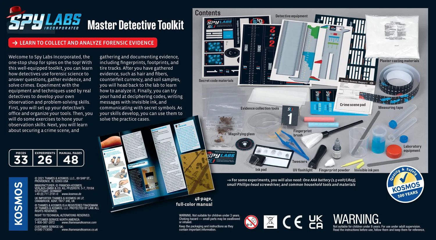 Kosmos Spy Labs Master Detective Toolkit detektivkit