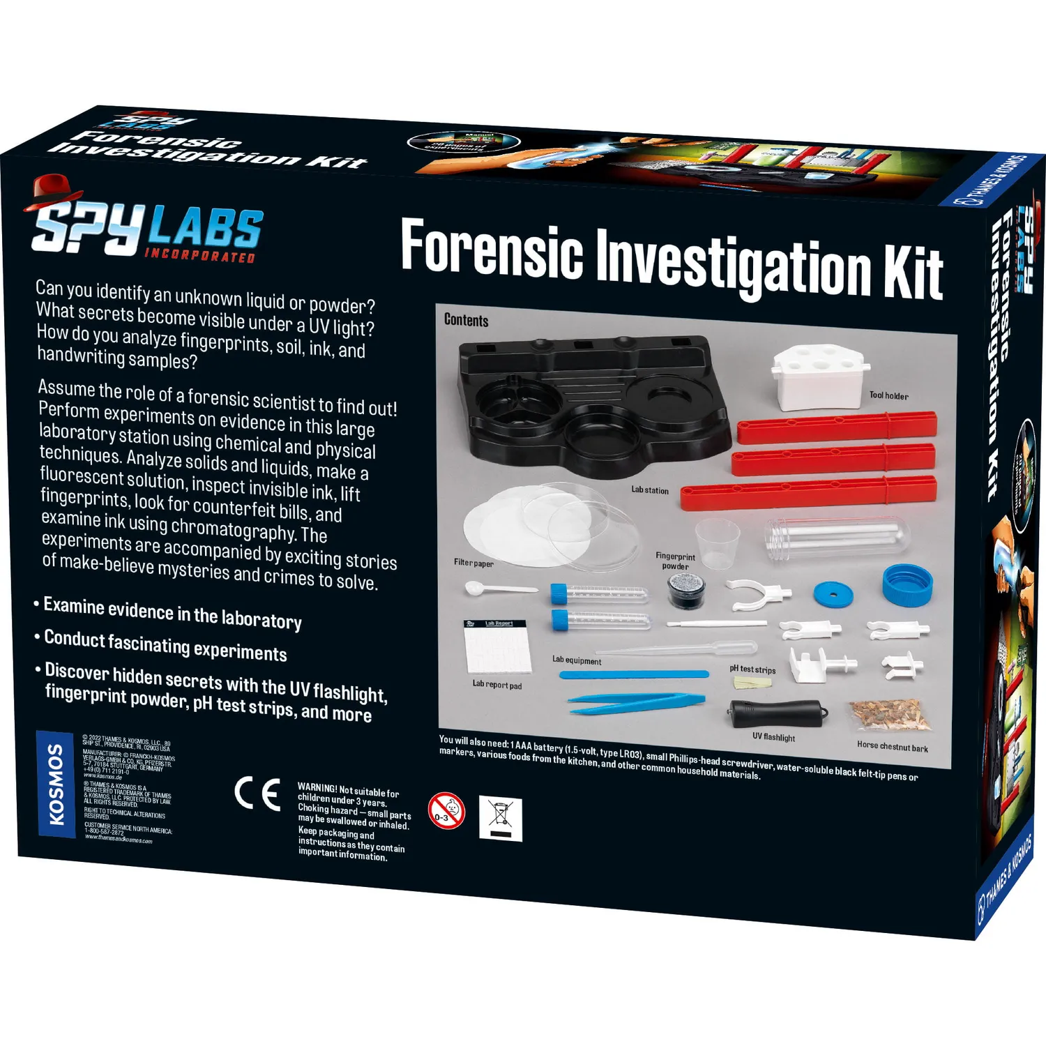 Kosmos Games Spy Labs Forensic Kit experimentkit