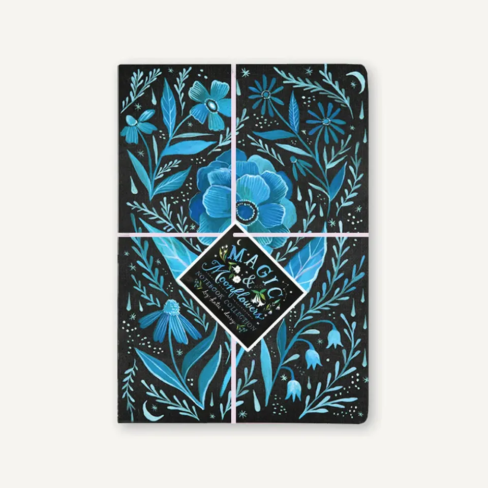 Games Room Magic & Moonflowers anteckningsböcker 3-pack natt
