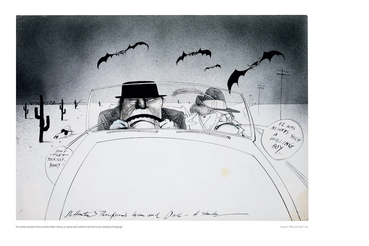 Games Room Ralph Steadman konstbok miniutgåva ink