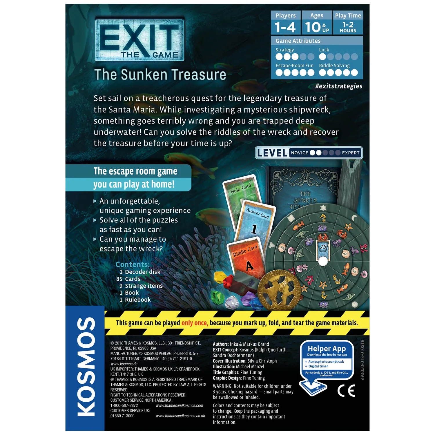 Kosmos EXIT Sunken Treasure escape-spel nivå 2 svårt