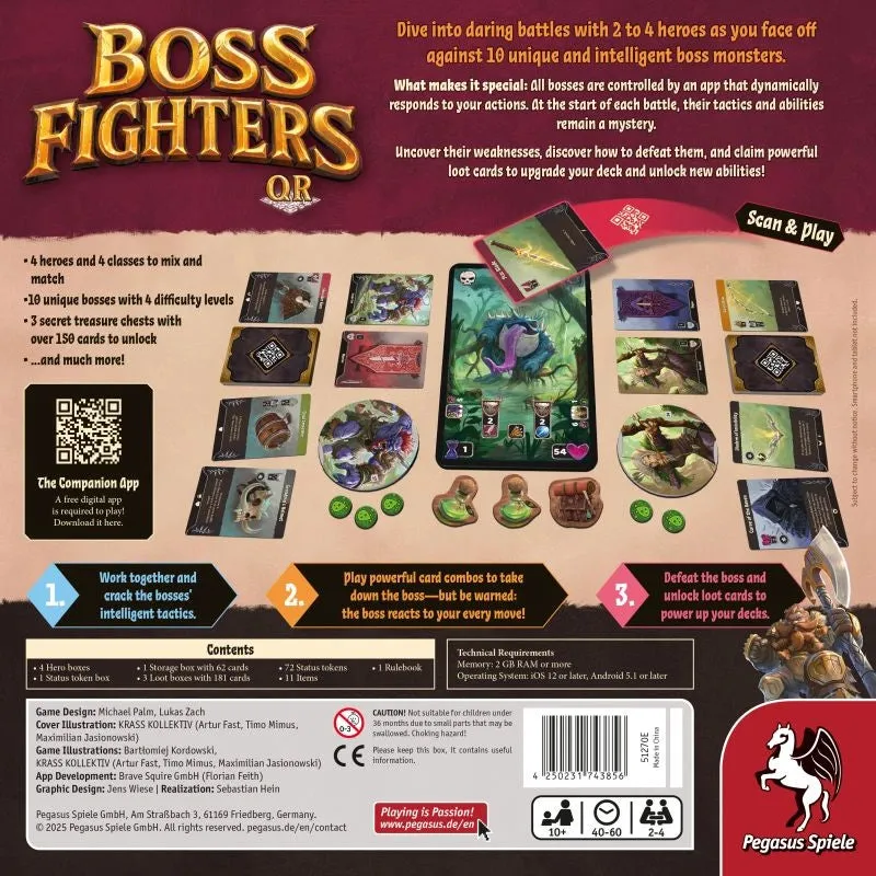 Boss Fighters QR kooperativt kortspel kampanj