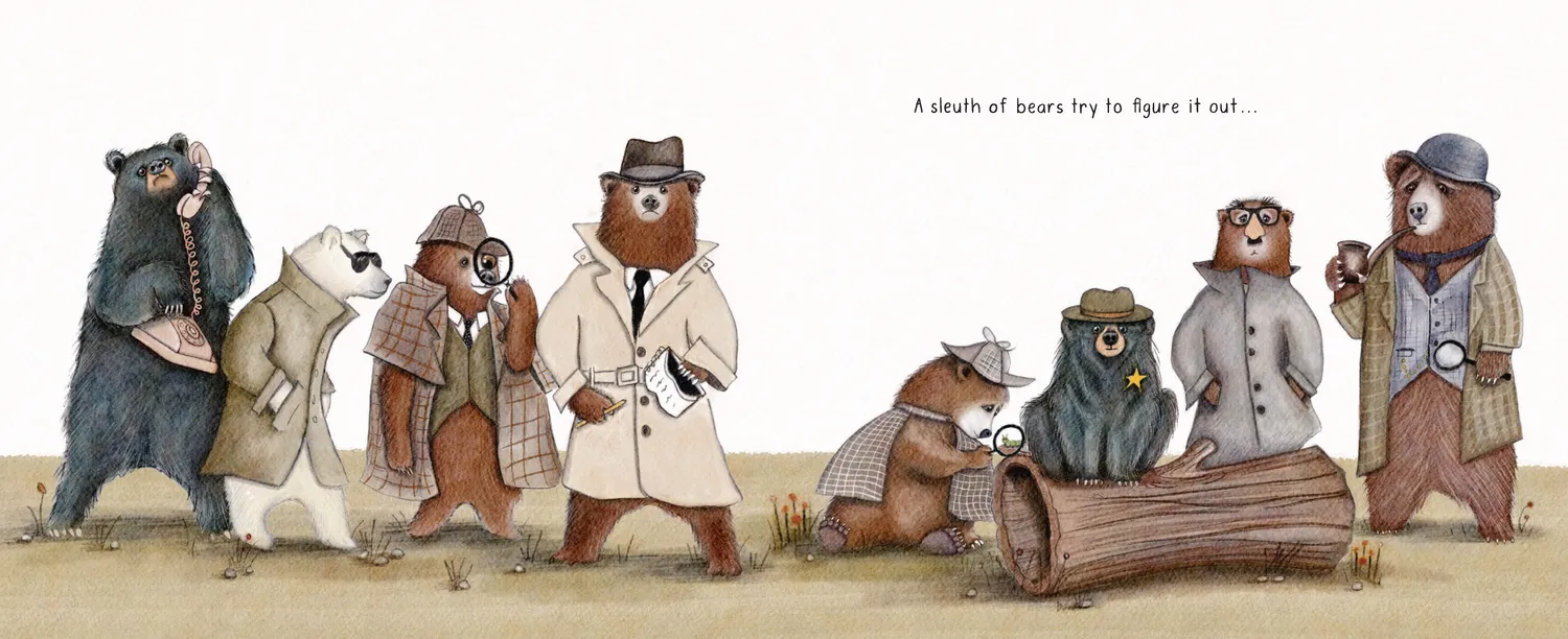 Games Room A Sleuth of Bears bilderbok djurord engelska