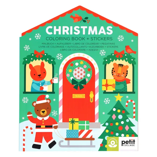 Games Room Christmas Coloring Book målarbok klistermärken