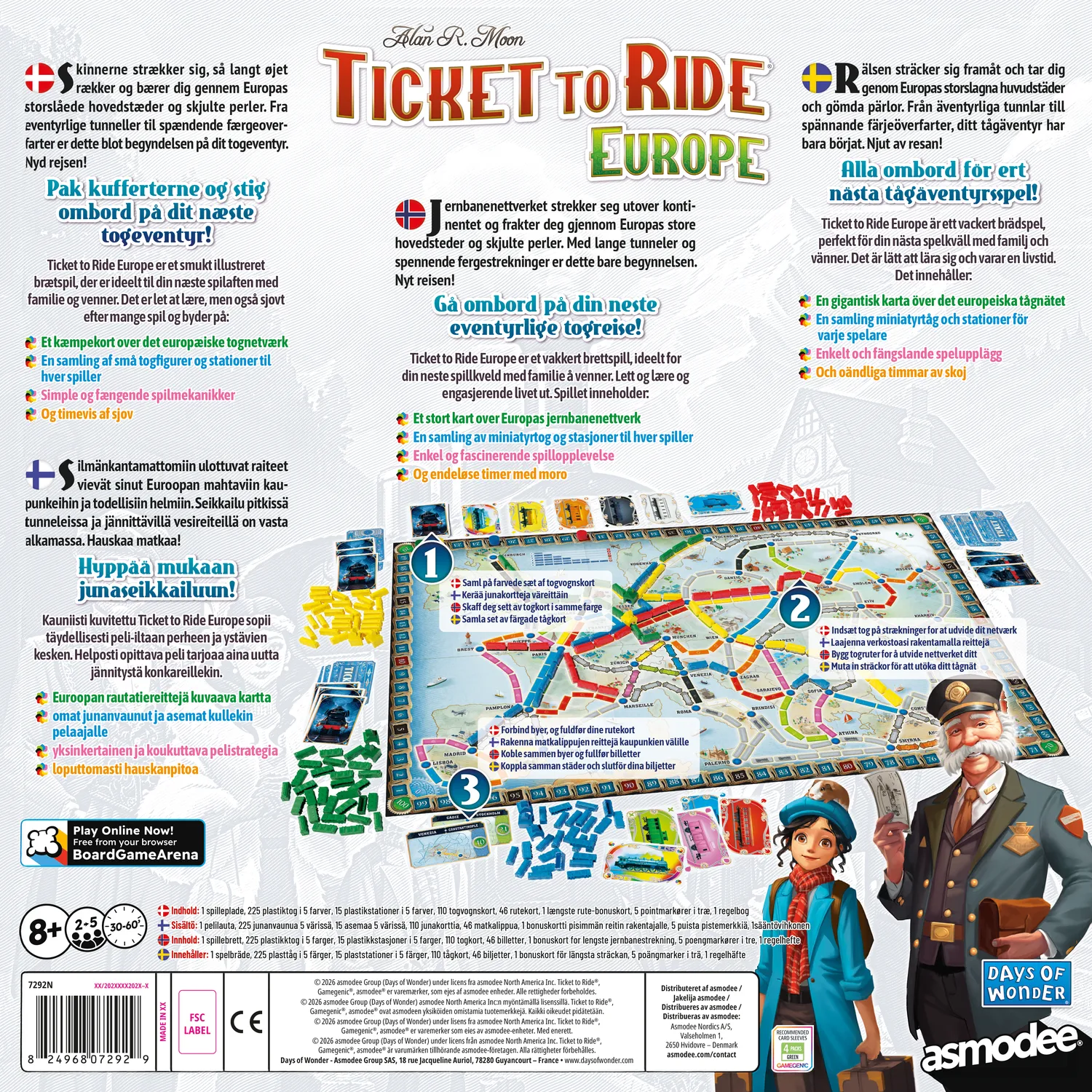Ticket to Ride Europe Refresh brädspel svenska regler