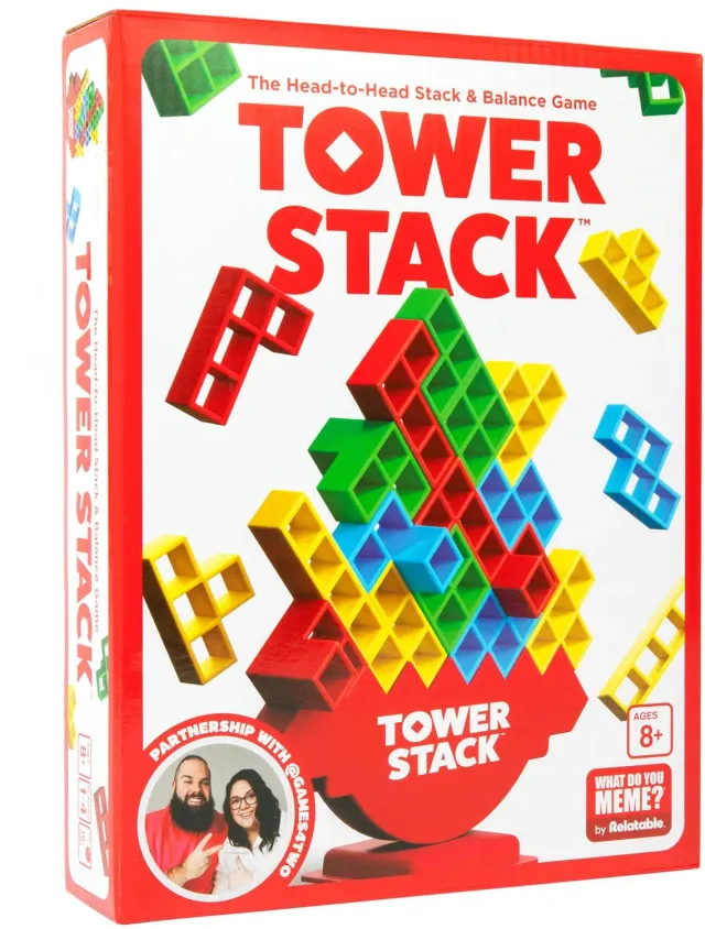 Dragon's Lair Tower Stack stapelspel 2 spelare balans 44 kort