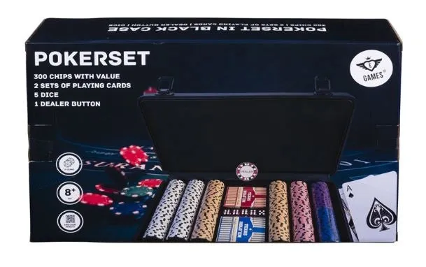 Dragon's Lair Pokerset 300 marker 14g svart väska 2 lekar
