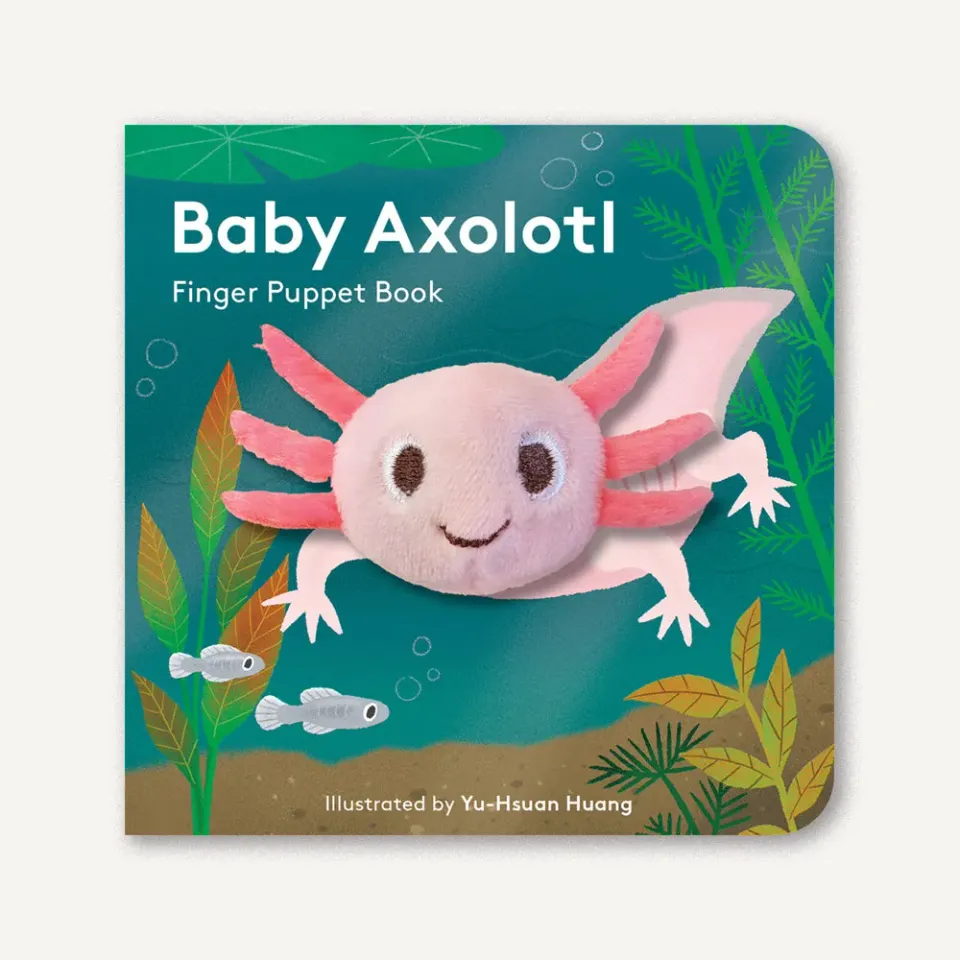 Games Room Baby Axolotl fingerbok med fingerdocka