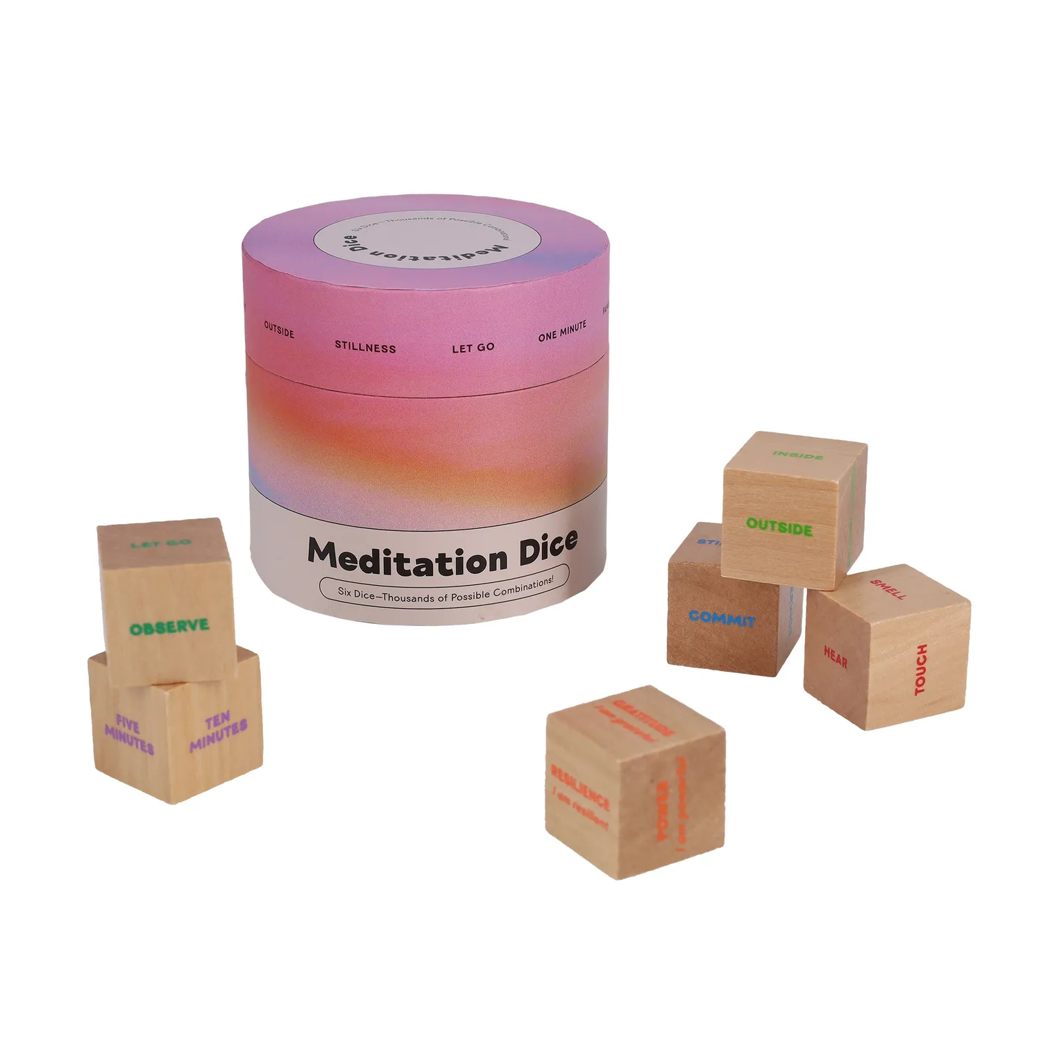 Games Room Meditation Dice tärningar 6 trä