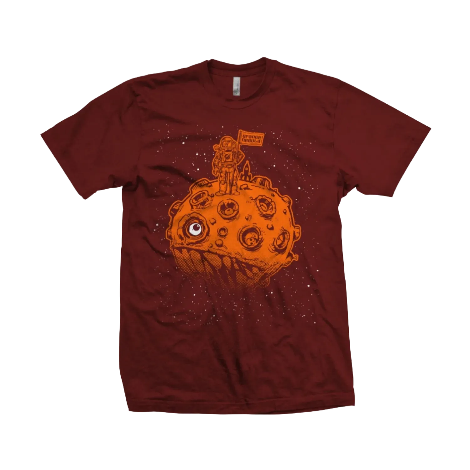Orange Nebula Monster Planet Tee t-shirt bomull
