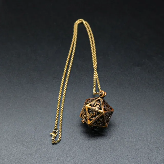 Dragon's Lair Mini Dice Set halsband gold D20