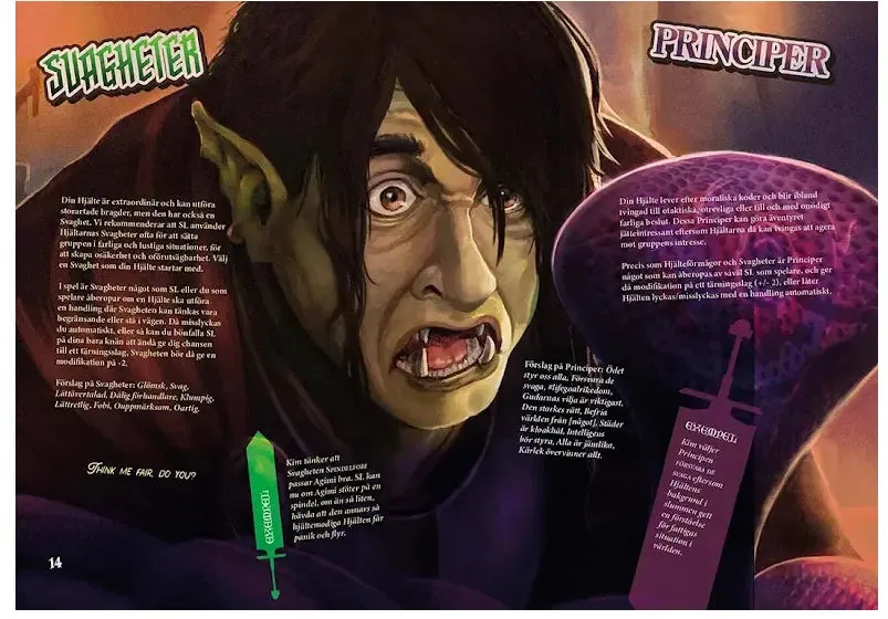 Dragon's Lair Min faders svärd rollspel svenska regler humor
