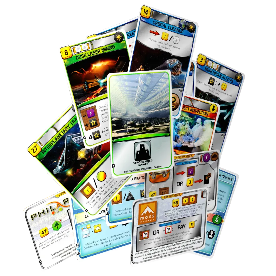 Terraforming Mars Turmoil Kickstarter Promo Pack promokort 20 kort