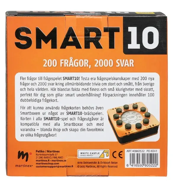 Smart10 Frågekort 6 frågespel expansion 100 kort svensk