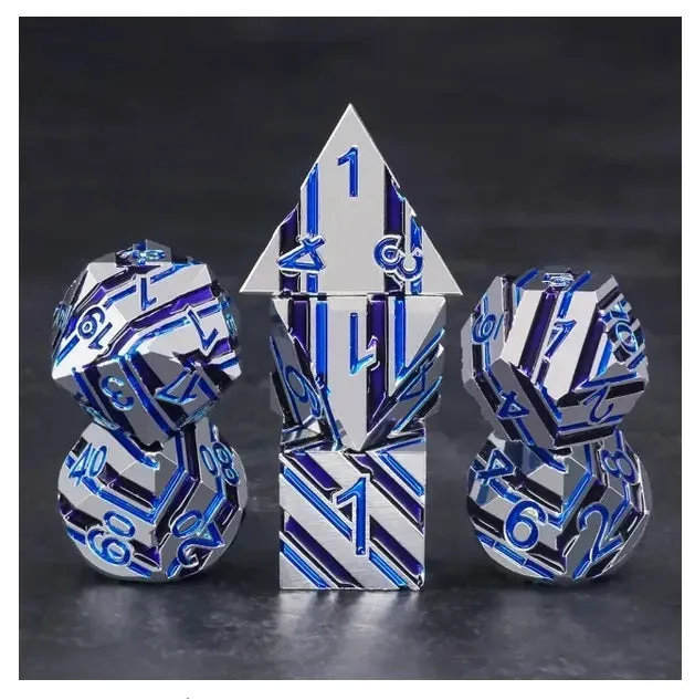 Dragon's Lair rollspel tärningsset metallic blue flash