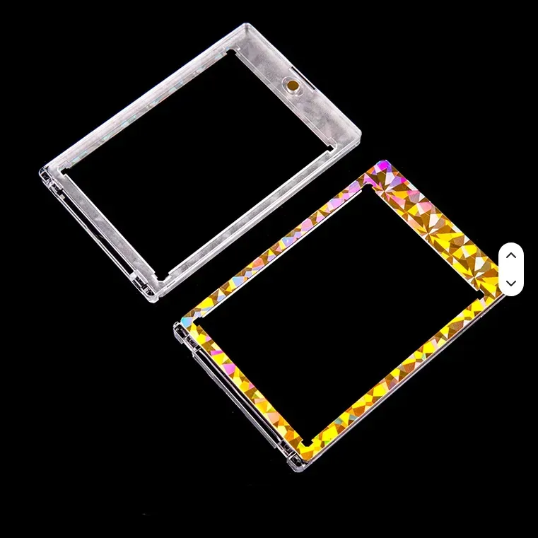 35PT Magnetic Card Holder korthållare gul sleeved